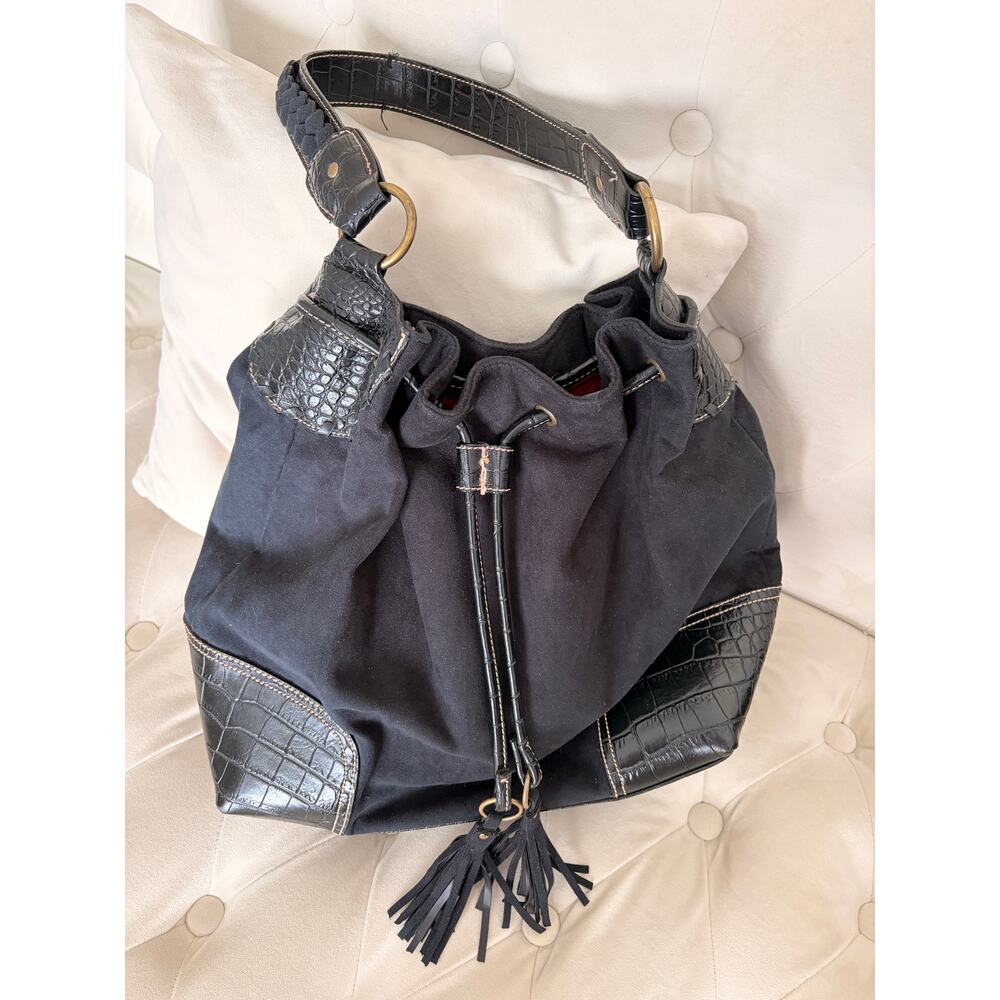 Vintage Black Leather Bag